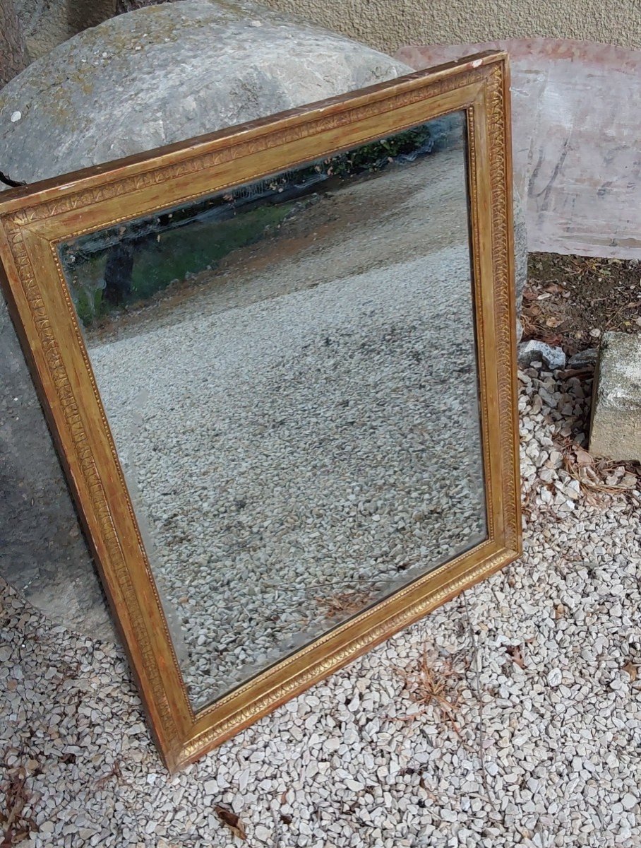 Miroir En Bois Moulure Et Dore Epoque Louis XVI.   Fin XVIII Eme-photo-3