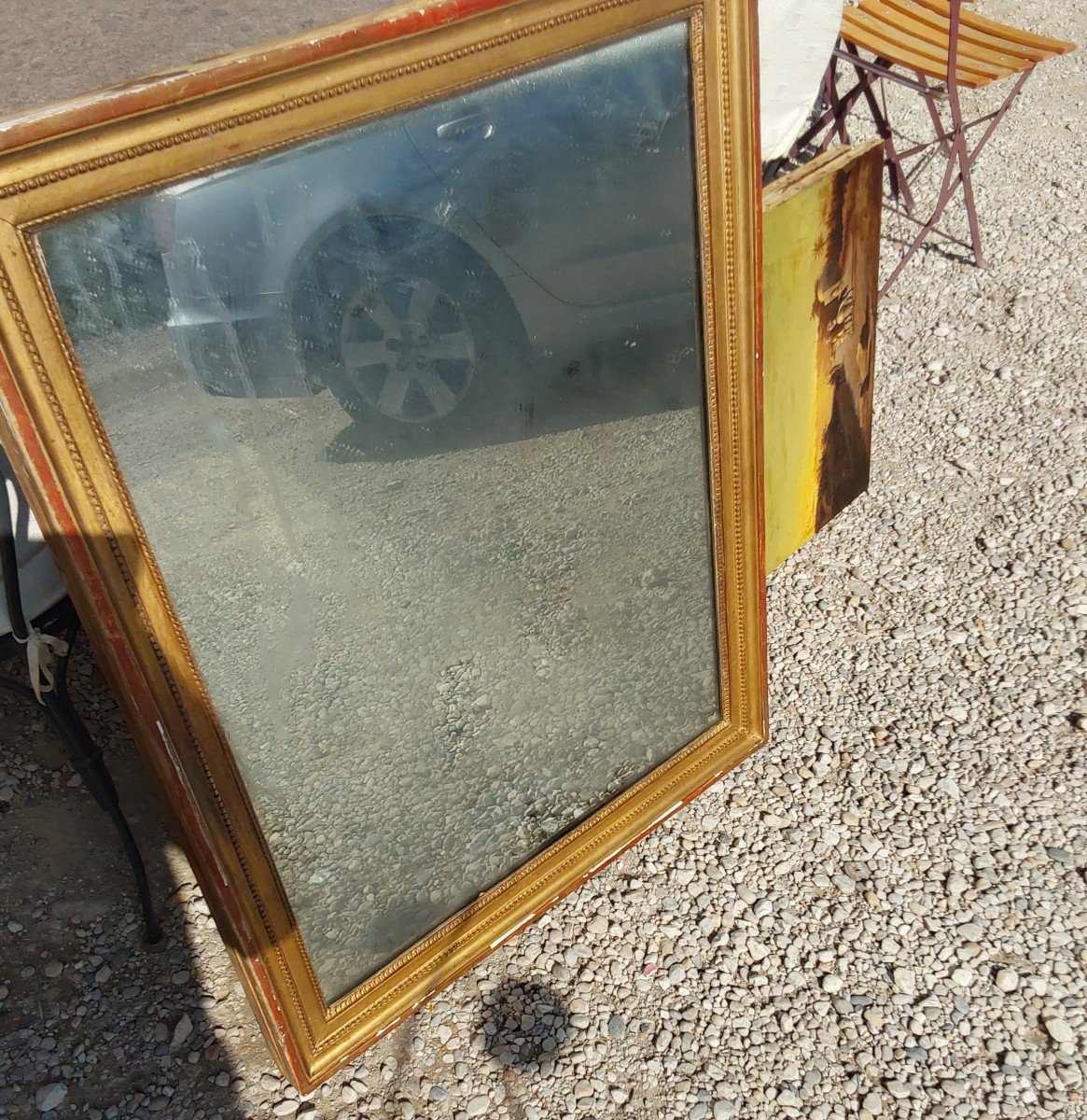 Mirror Frame In Carved And Gilded Wood Louis XVI Period Late 18th Century-photo-3