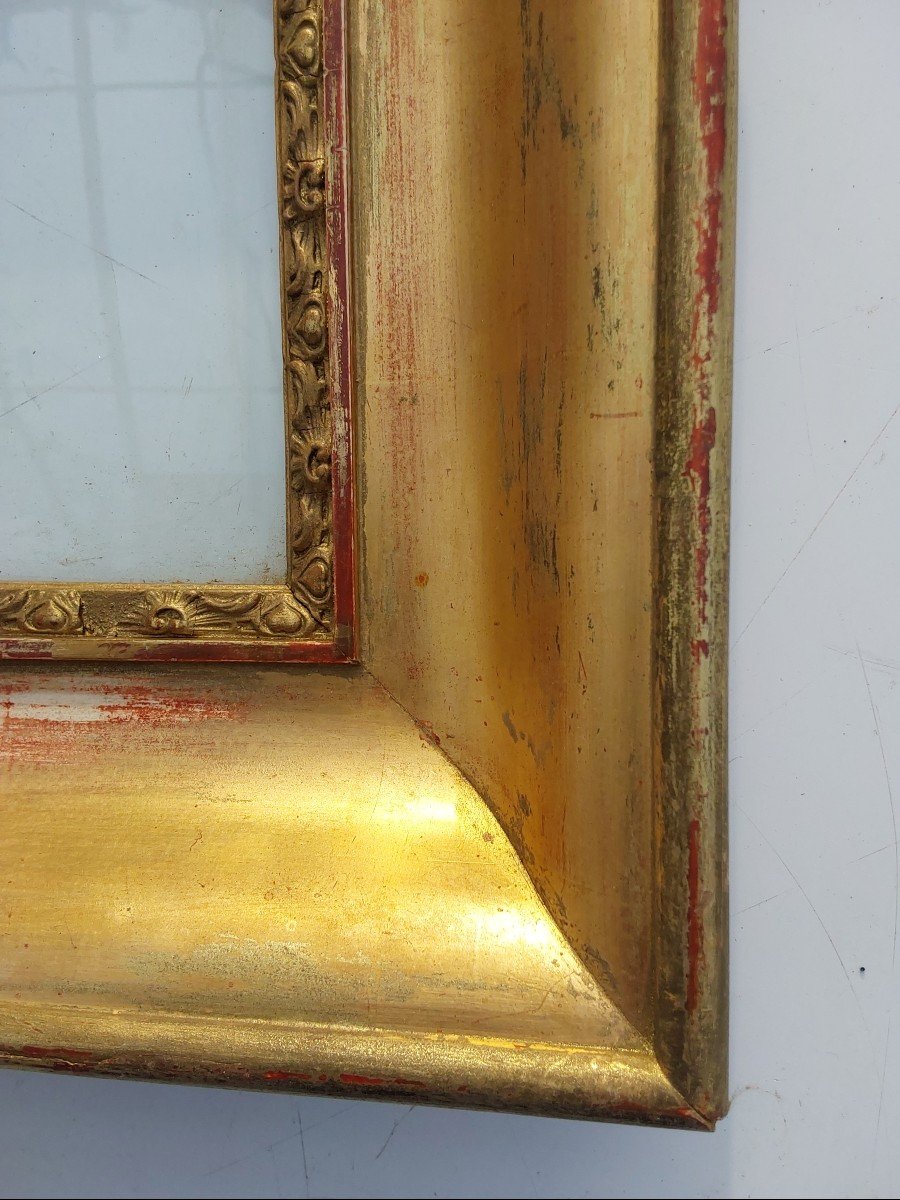 Small Wooden Frame With Molding And Sfucke Louis Philippe Period-photo-4