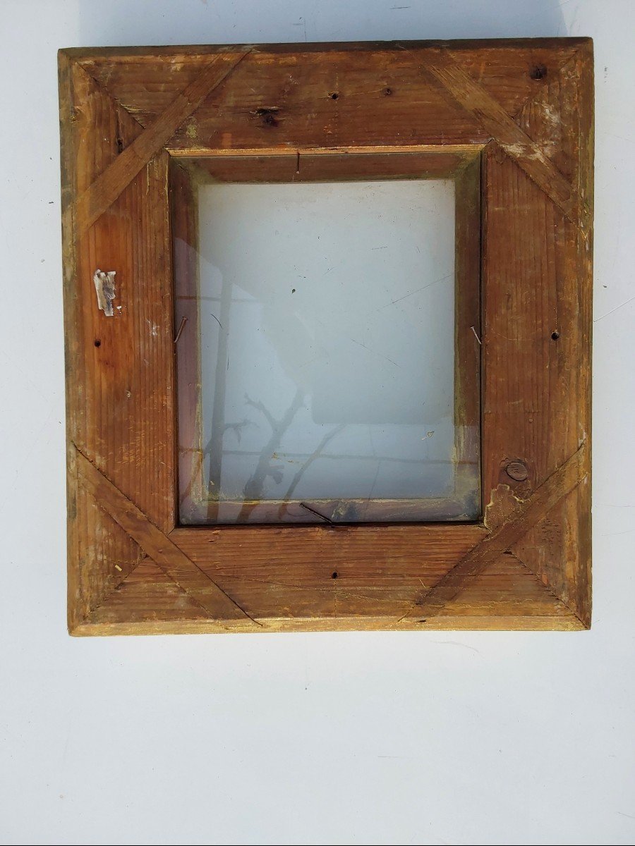 Small Wooden Frame With Molding And Sfucke Louis Philippe Period-photo-1