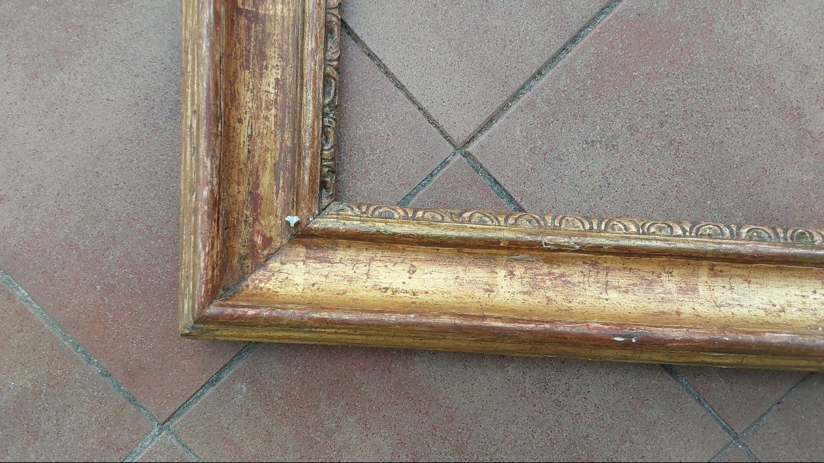 19th Century Carved And Gilded Wooden Frame-photo-1