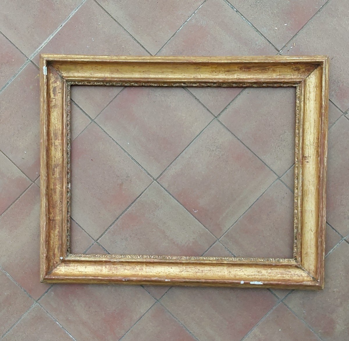 19th Century Carved And Gilded Wooden Frame