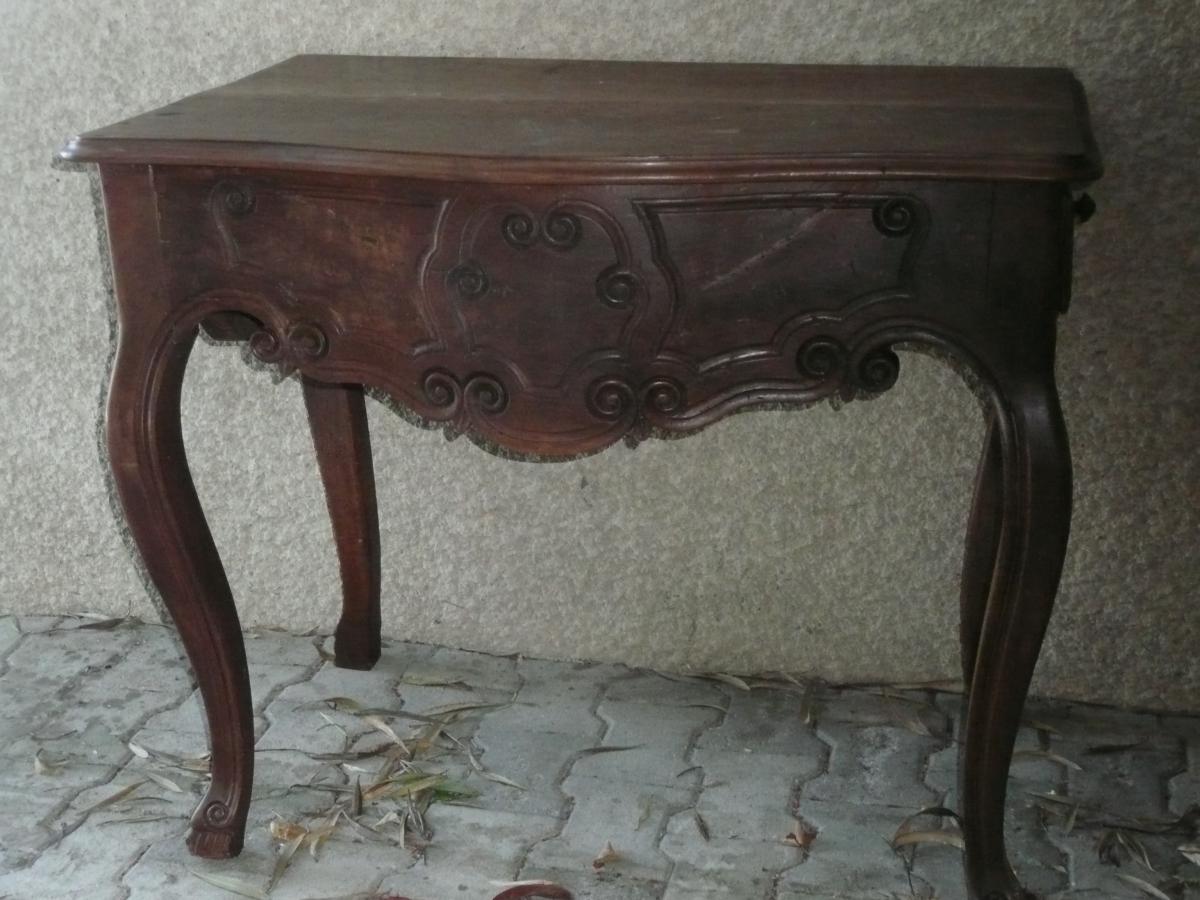 Provencale Walnut Console Table In Fourques