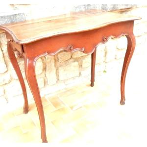 Console Table In Provencal Molded Walnut Louis XV Period