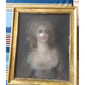 Pastel Late 13th Eme Louis XVI Period Portrait Of A Young Woman