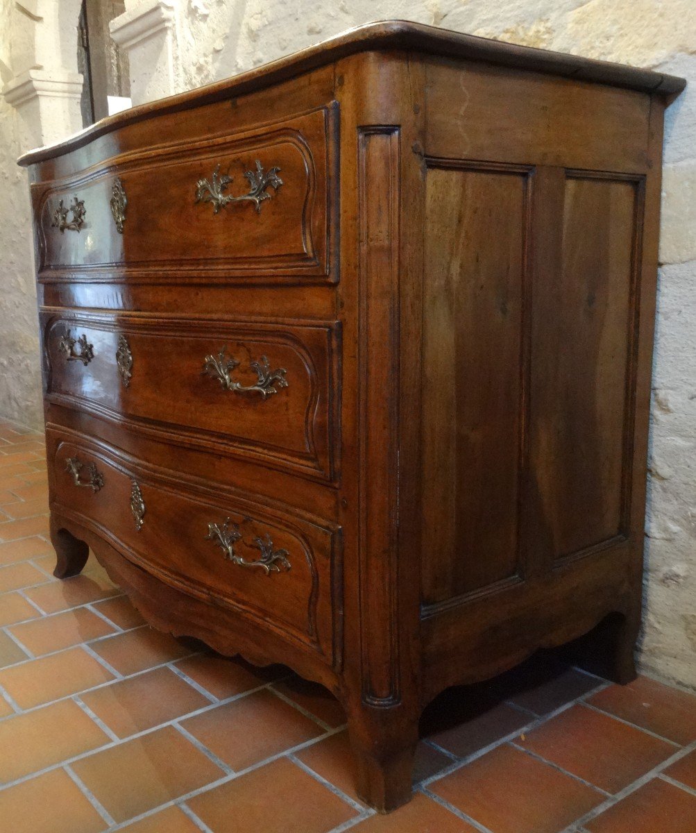 Important Louis XV Commode In Walnut XVIIIth Century-photo-2