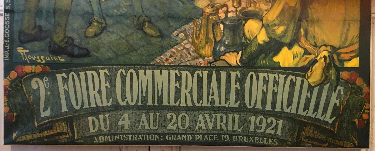 Poster 2nd Commercial Fair Of Brussels After F Toussiant 1921-photo-4