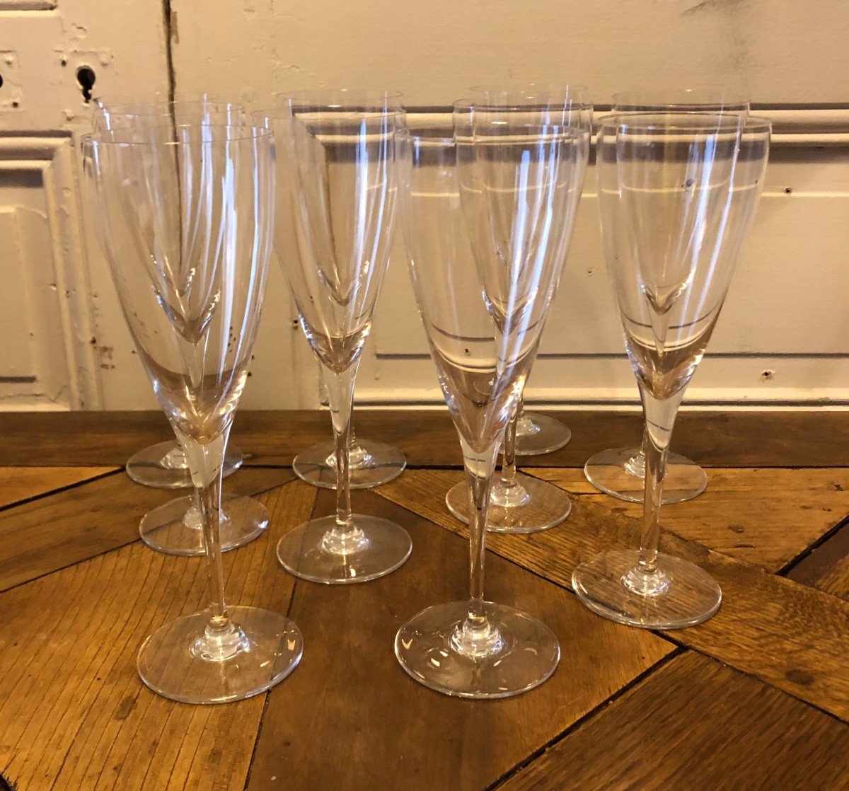 10 Baccarat Crystal Water Glasses Don Perignon Model