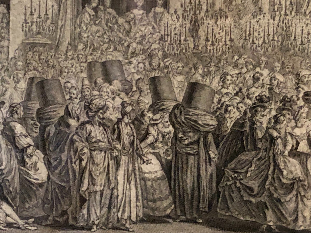 Décoration Du Bal Masqué Donné Par Louis XV En 1745 Gravure XVIII° Siècle-photo-4