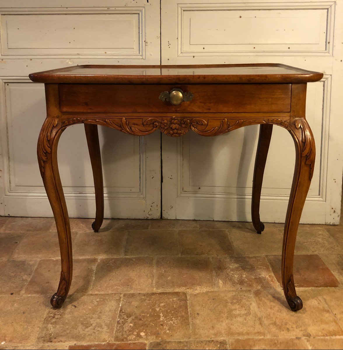 Louis XV Cabaret Table In Bordeaux Mahogany 18th Century-photo-2