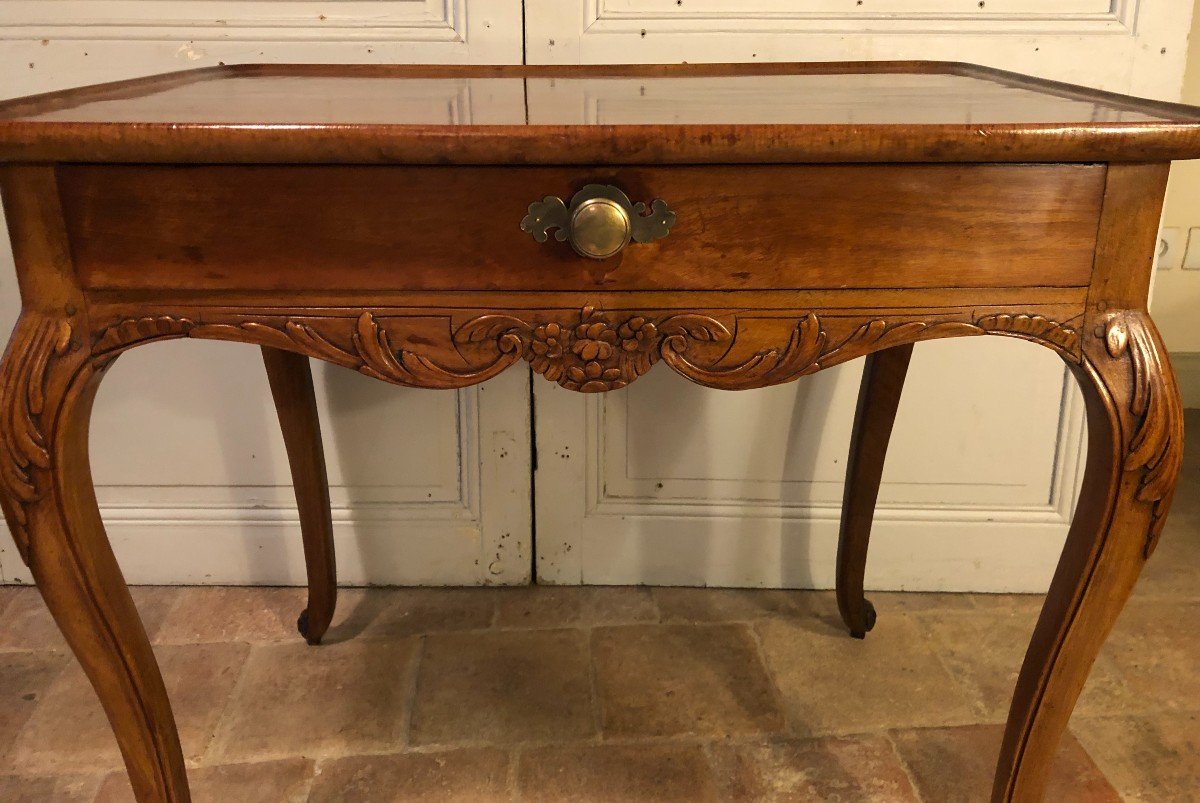 Louis XV Cabaret Table In Bordeaux Mahogany 18th Century-photo-3