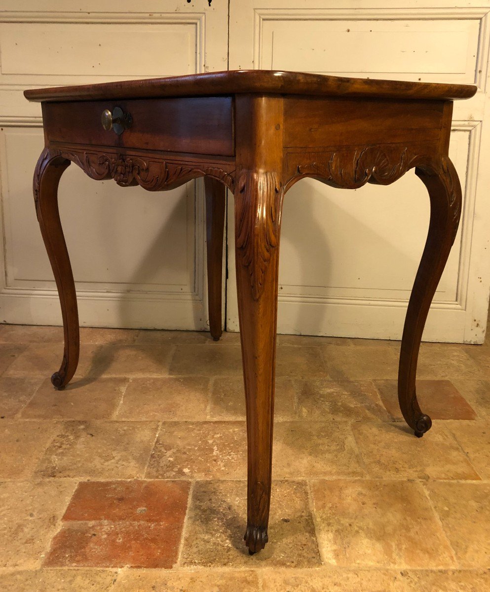 Louis XV Cabaret Table In Bordeaux Mahogany 18th Century-photo-2