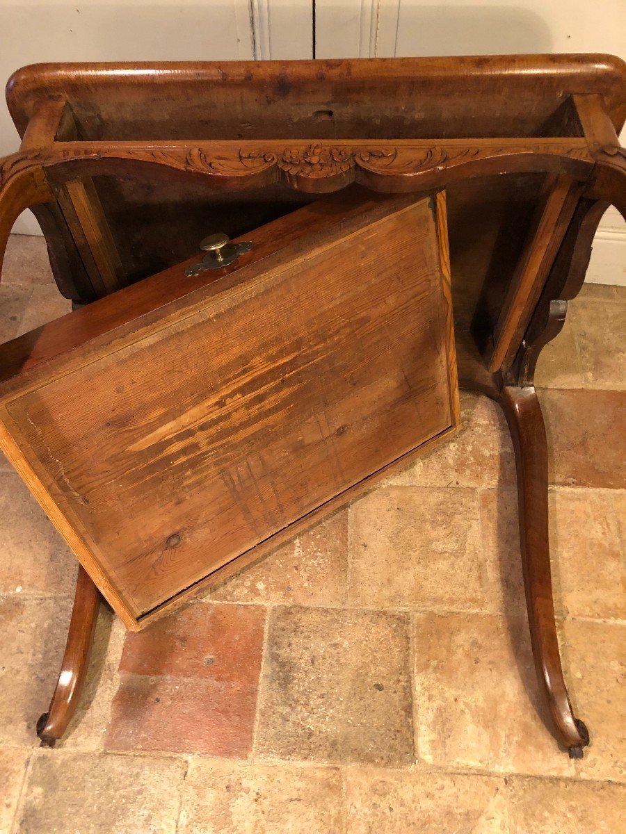 Louis XV Cabaret Table In Bordeaux Mahogany 18th Century-photo-8