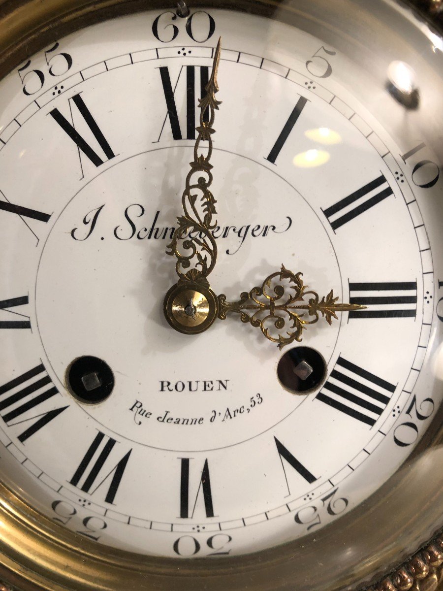 Important Louis XVI Style Clock By Schneeberger-photo-1