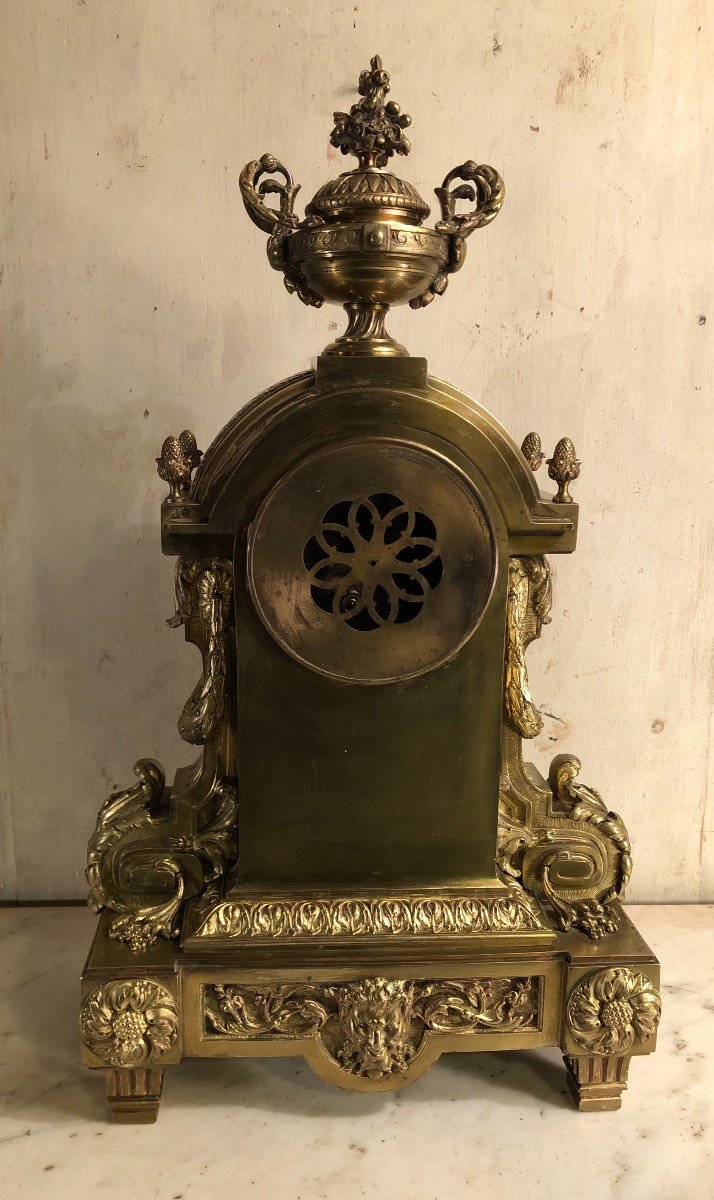 Importante Pendule Style Louis XVI Par Schneeberger -photo-5