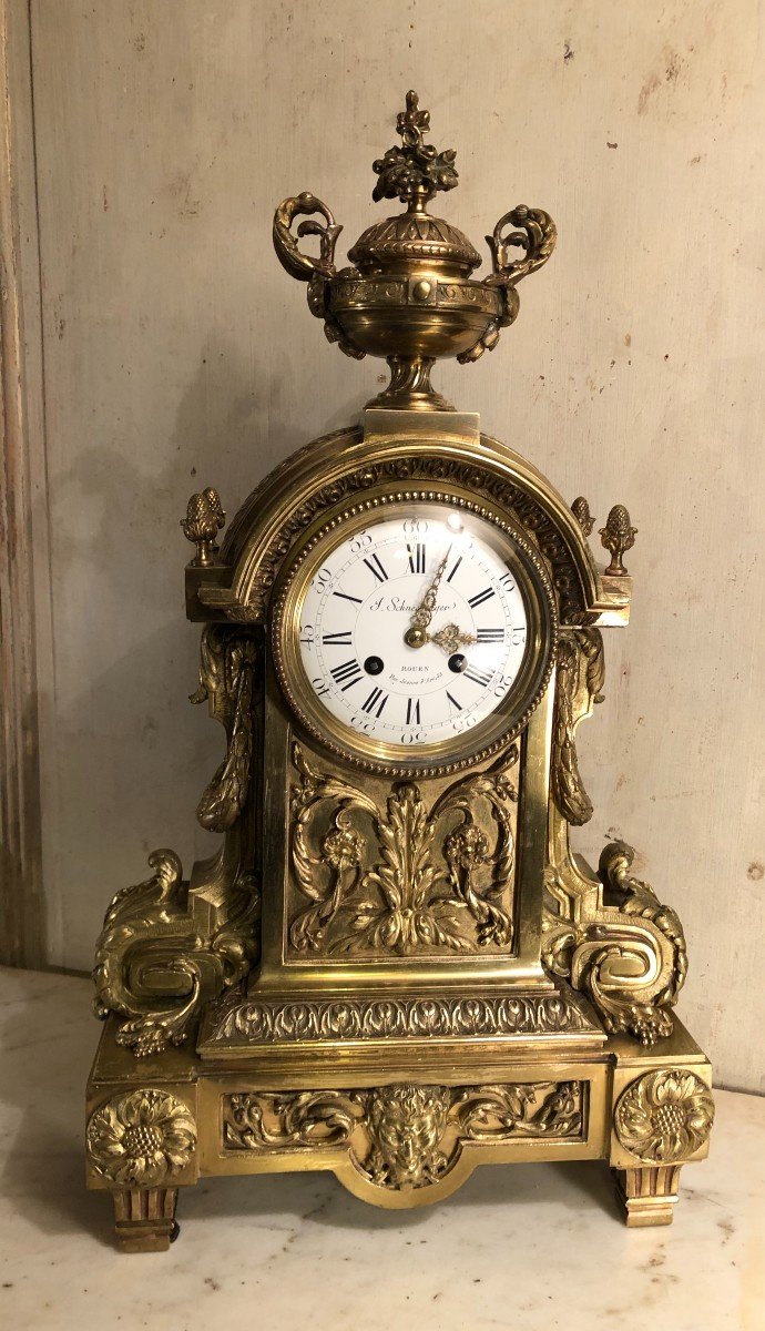 Important Louis XVI Style Clock By Schneeberger-photo-8