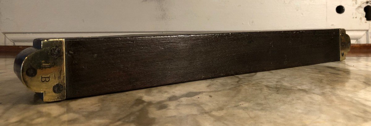 Spirit Level In Mahogany And Brass 19th Century -photo-5