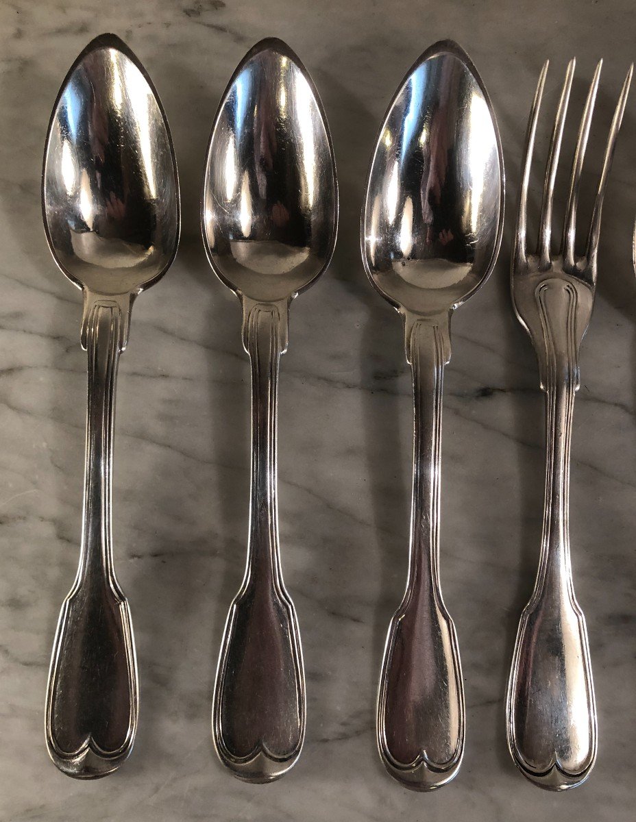 Meeting Of Cutlery In Sterling Silver To Farmers General 18th Century. -photo-5