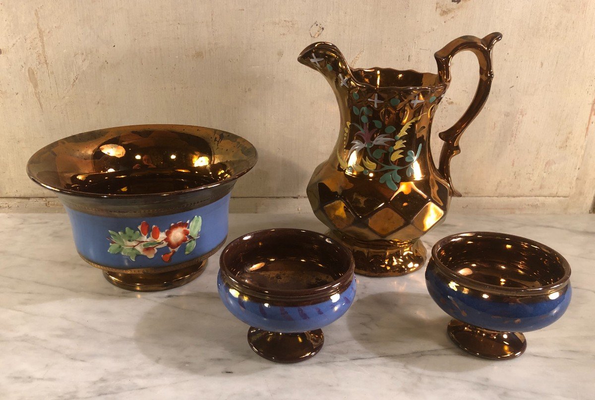 Set Of Four Service Pieces In Jersey Circa 1900-photo-2