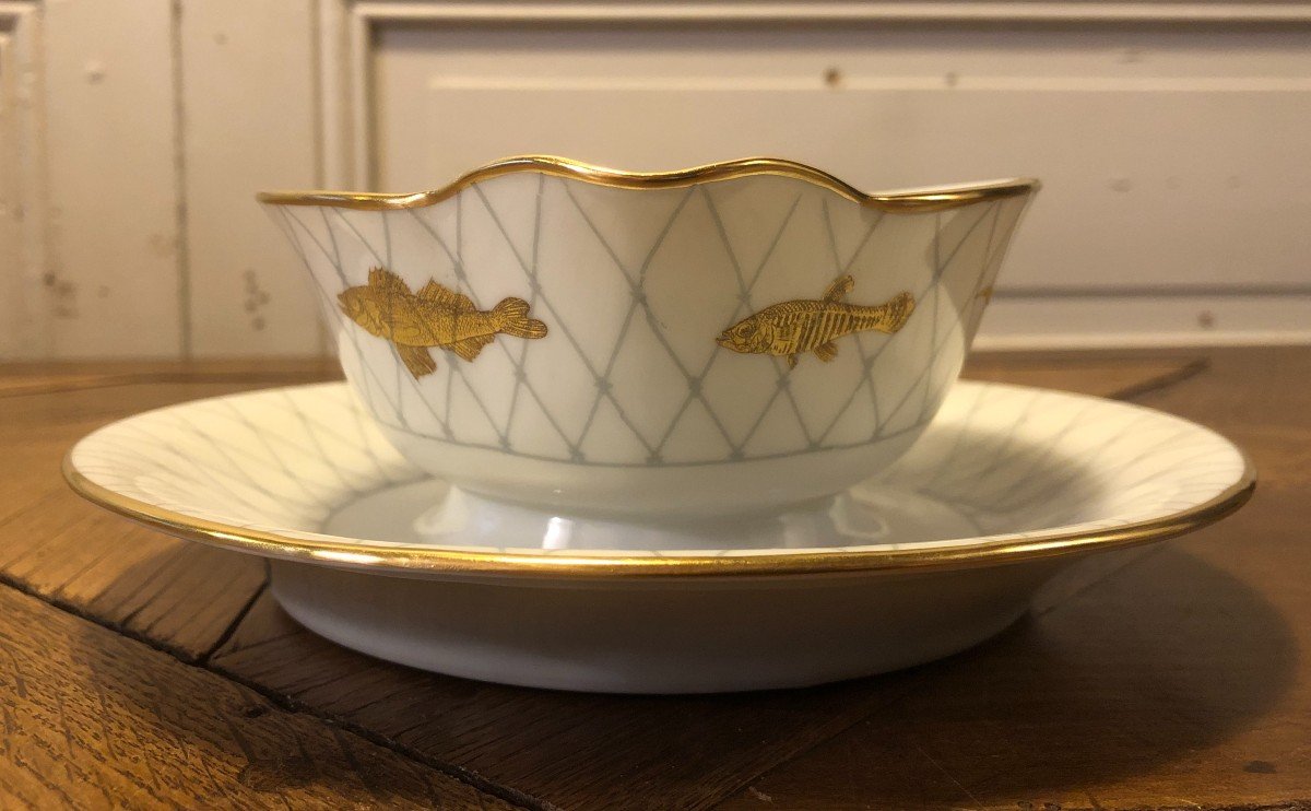 "les Poissons d'Or" Porcelaine Bernardaud Service à Poisson -photo-4