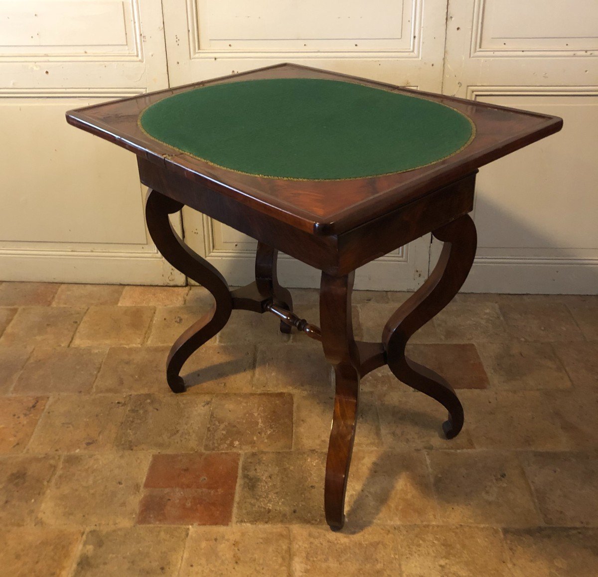 Console Table à Jeux Restauration En Acajou  -photo-3