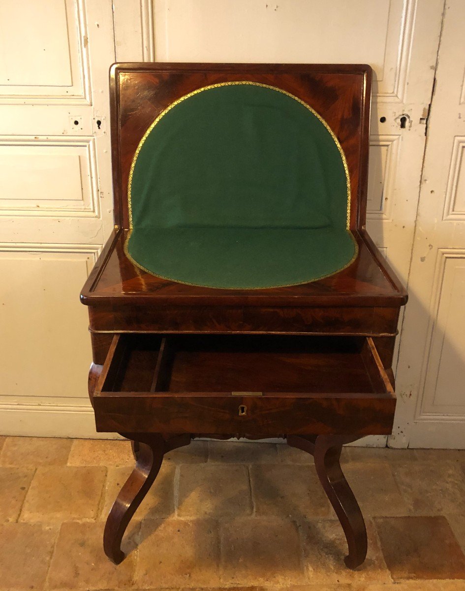 Console Table à Jeux Restauration En Acajou  -photo-5