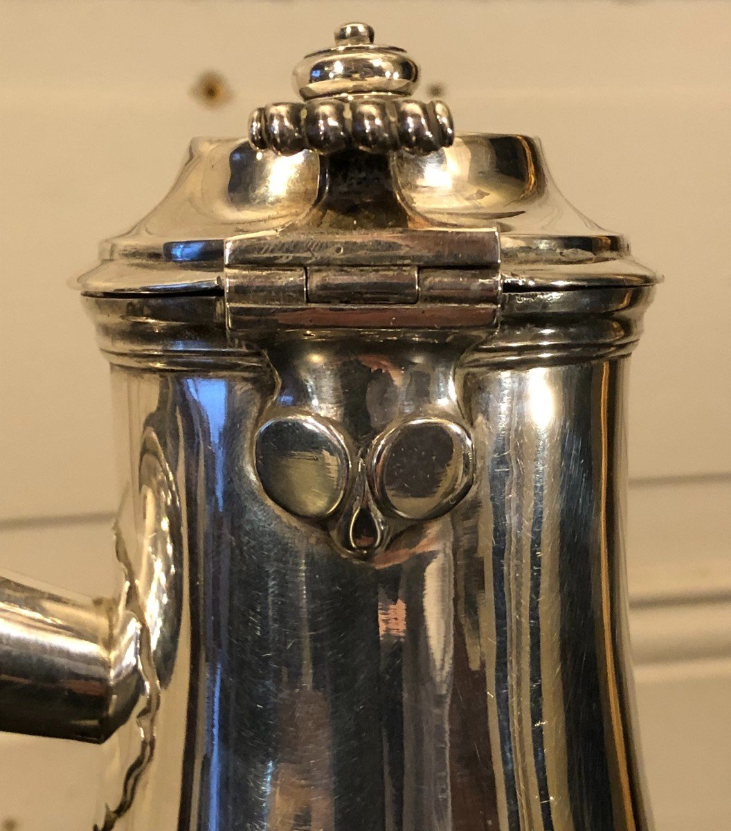 Grande Cafetière Tripode Poinçon Au Coq 1798-1803-photo-2