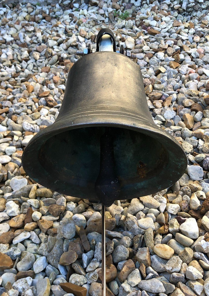 Cloche De Propriété Et Sa Main De Tirage En Bronze XIX° Siècle-photo-2