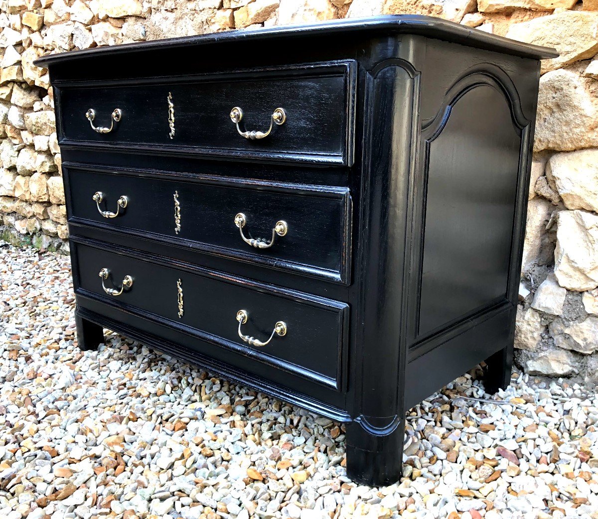 Commode Louis XIV En Bois Noirci 