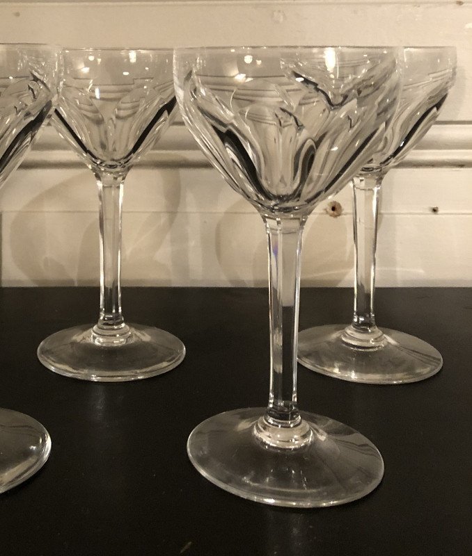 Suite Of 10 Crystal Wine Glasses Bristol Model From Saint Louis-photo-3