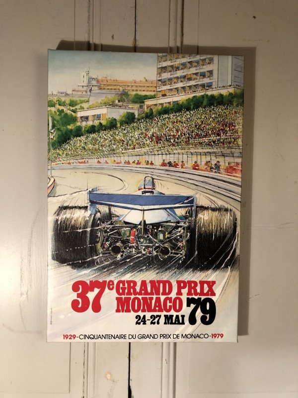 Affiche Grand Prix De Monaco 1979 d'Aprés Alain Giampaoli-photo-2