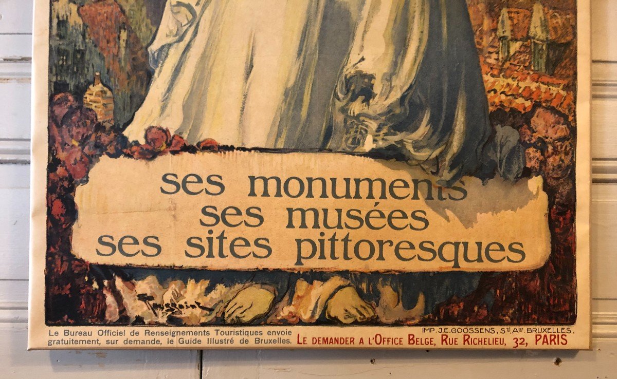 Affiche Pour Le Chemin De Fer Belges  Par Toussaint XX° Siècle-photo-1