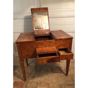 Louis XVI Style Dressing Table In Cherry Late 18th Century Beginning 19th Century