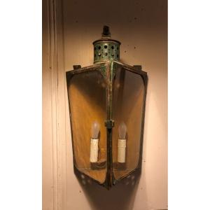 19th Century Painted Sheet Wall Lantern