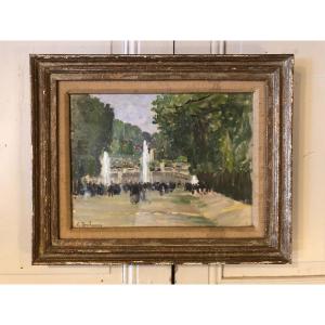 "great Waters At Saint Cloud" Signed Berrhagorry 1919
