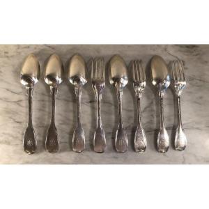 Meeting Of Cutlery In Sterling Silver To Farmers General 18th Century. 