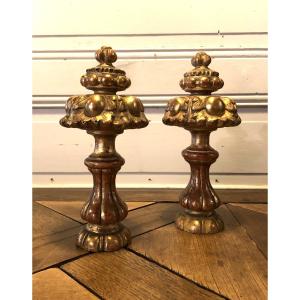 Pair Of Napoleon III Gilded Wood Door Tiebacks