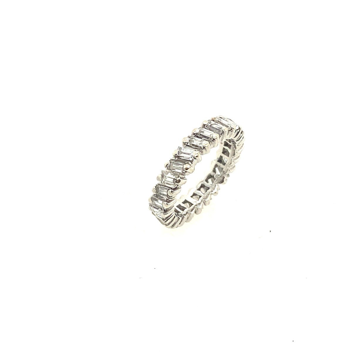 Vintage Baguette Diamond Full Eternity Ring, Set With 1.80ct Of Diamonds-photo-2