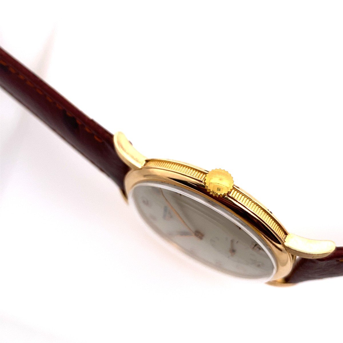 Montre-bracelet Mécanique Longines Vintage En Or Rose/jaune 18 Carats 38 Mm-photo-5