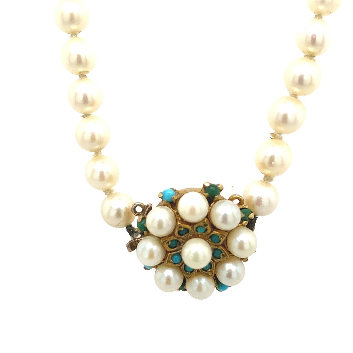 This Necklace Is All About Pearls. It Is A 58" Long Strand Of Pearls-photo-3