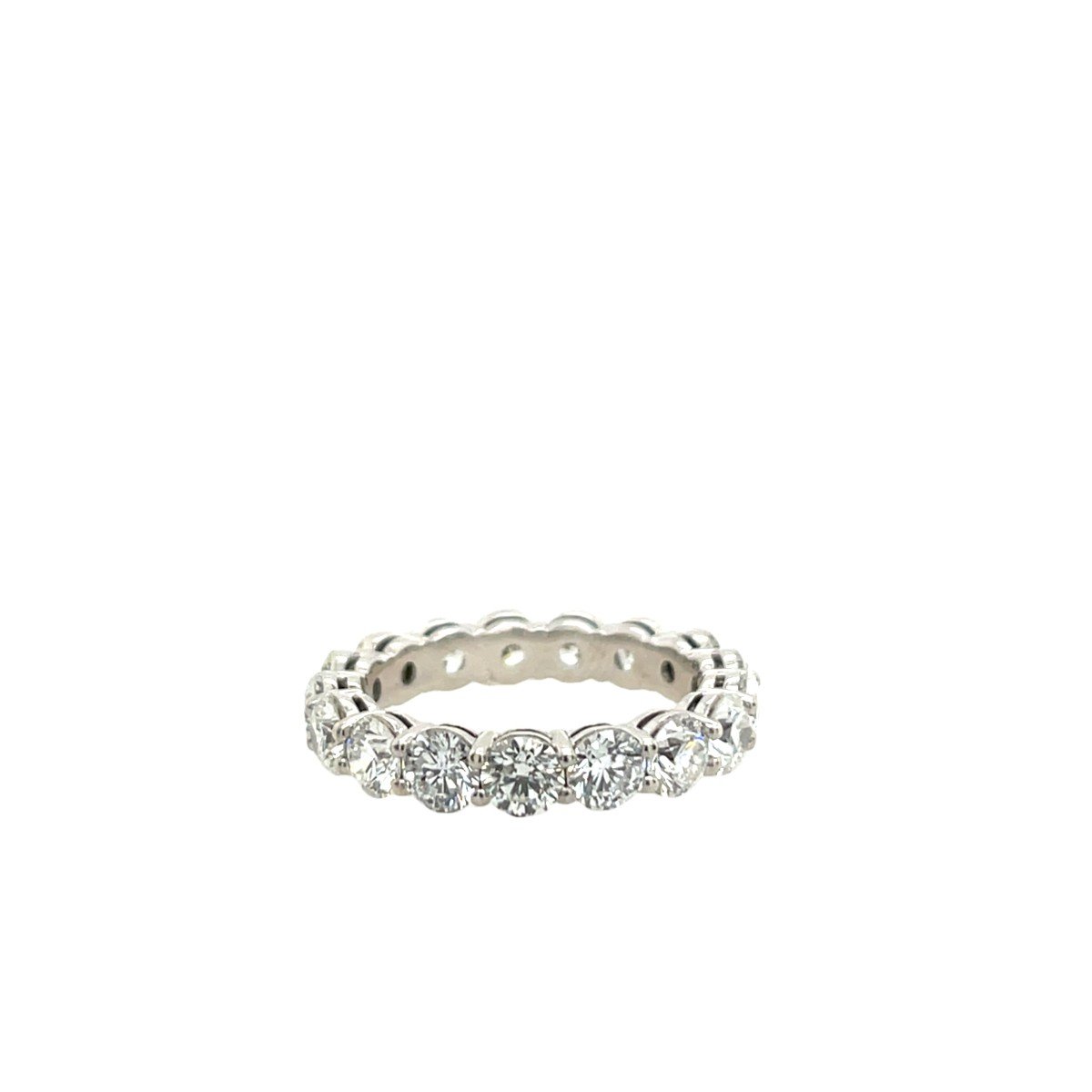 3.75 Carat Round Brilliant Cut Diamond Eternity Ring Set In Platinum-photo-2