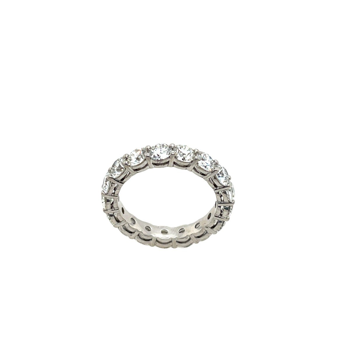 3.75 Carat Round Brilliant Cut Diamond Eternity Ring Set In Platinum-photo-2