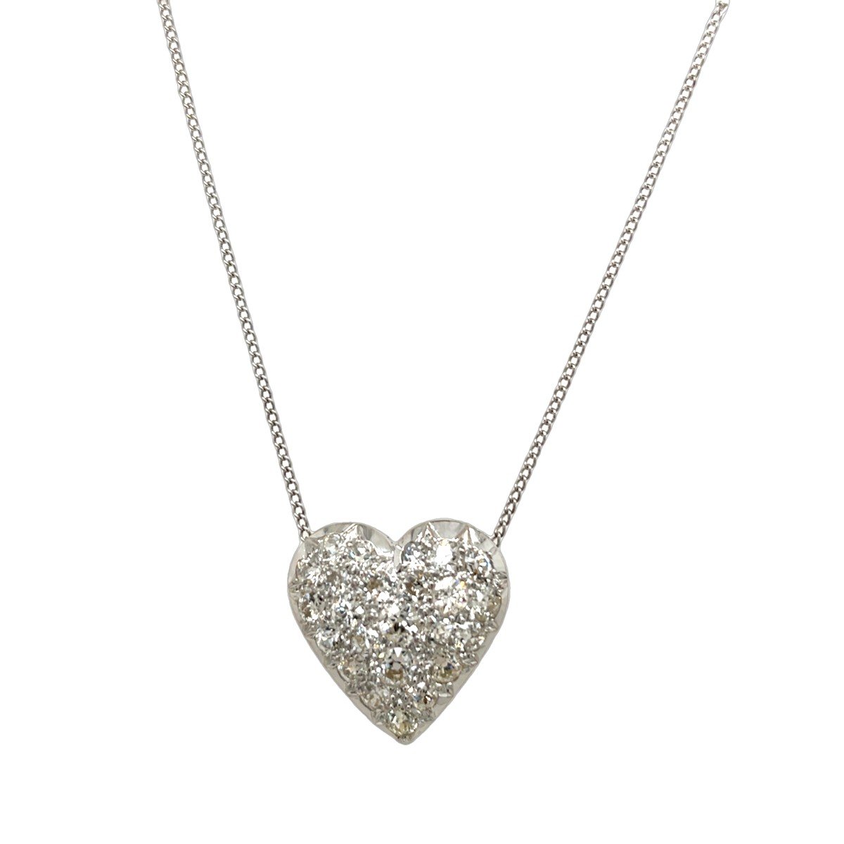 Pendentif Coeur En Diamant 2,50 Ct, Suspendu à Une Chaîne De 16 "-photo-5