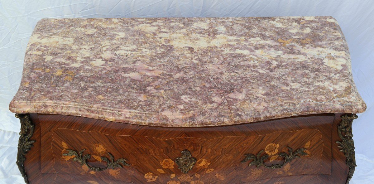Commode galbée Style Louis XV-photo-4