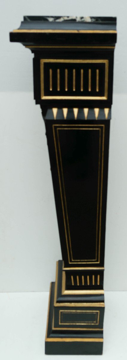 Column In Lacquered Wood And Marble-photo-2