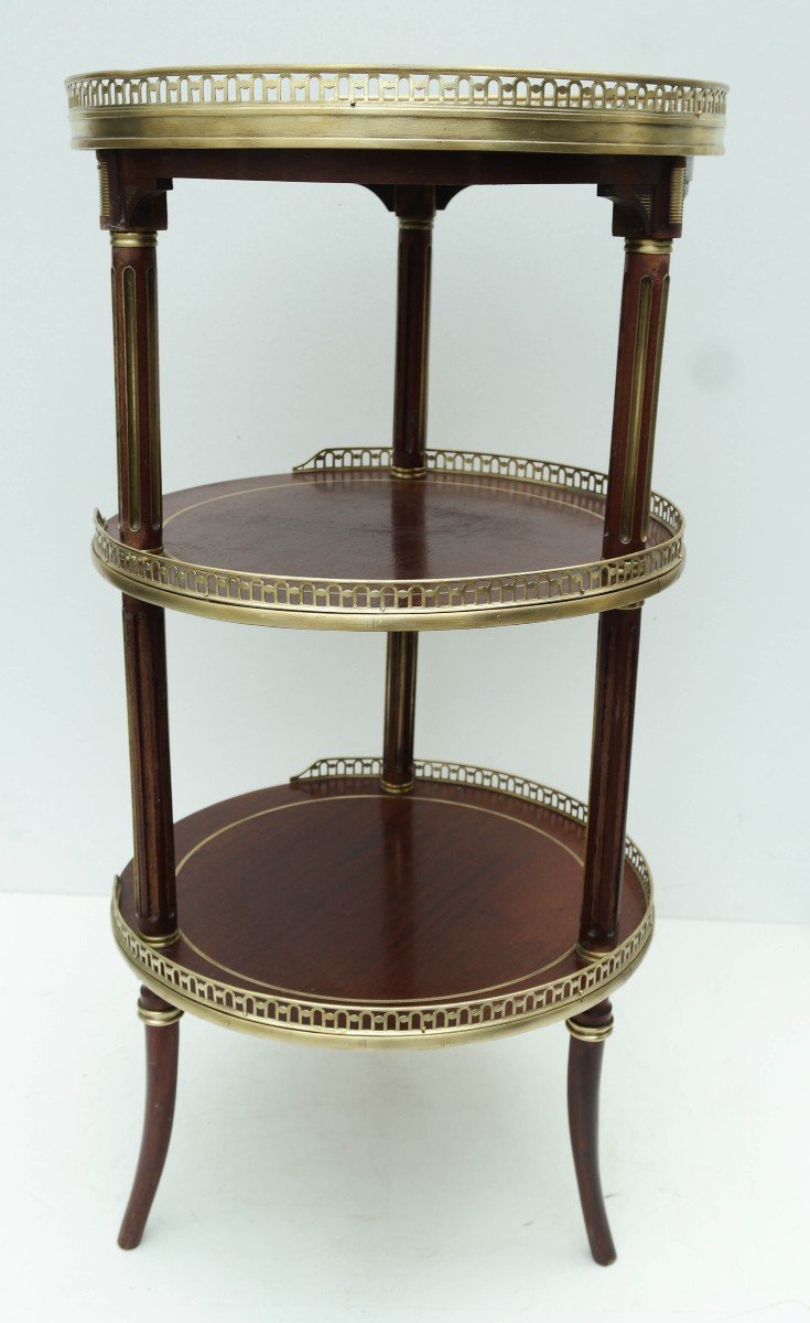 Sormani, Pedestal Table With 3 Trays-photo-3