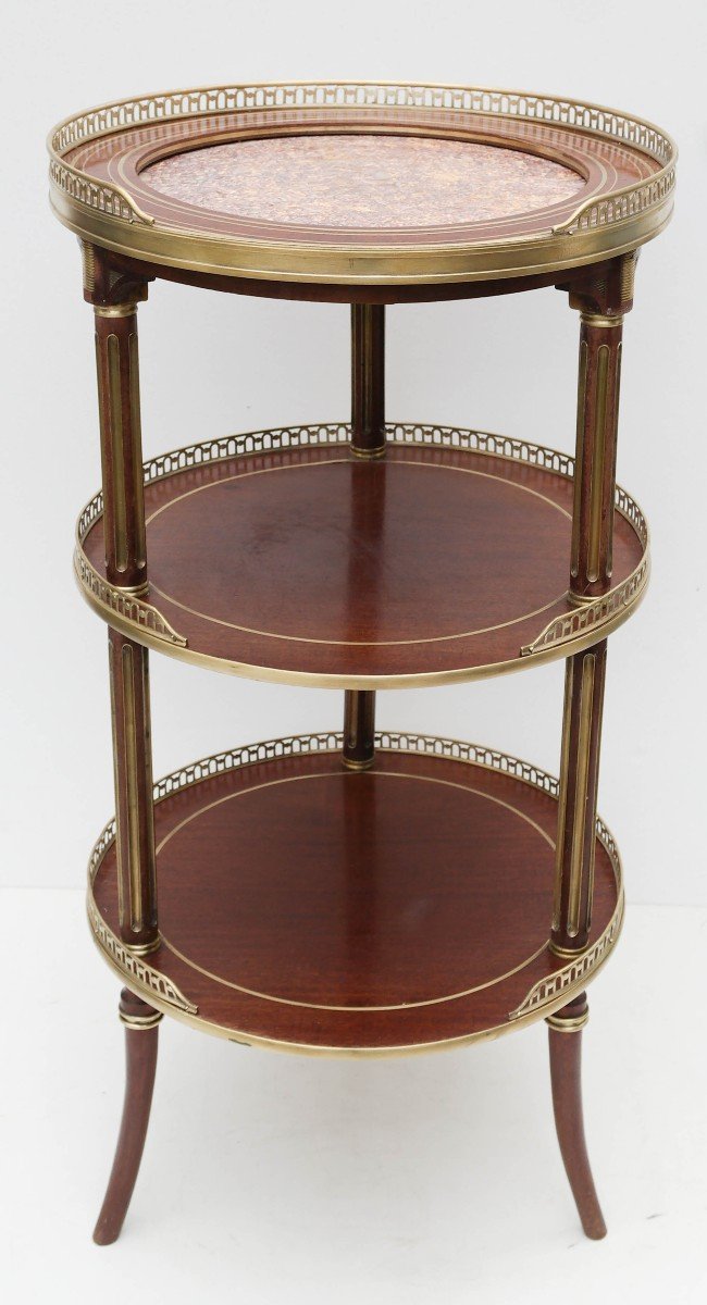 Sormani, Pedestal Table With 3 Trays