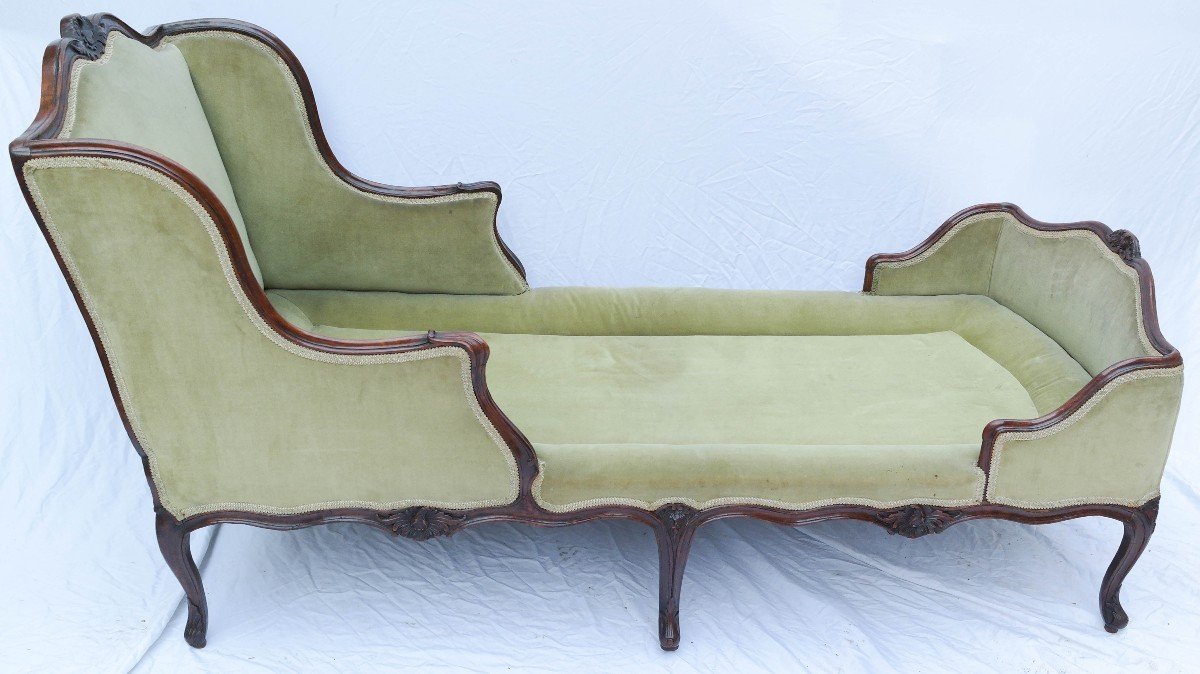 Louis XV Chaise Longue Stamped By Jean Nadal-photo-2