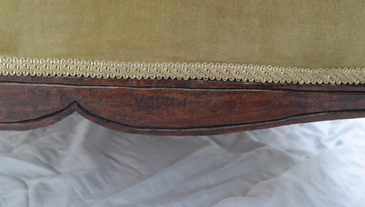 Louis XV Chaise Longue Stamped By Jean Nadal-photo-6