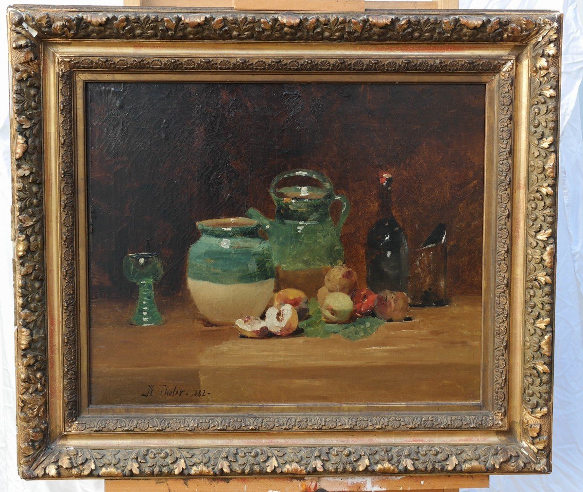 Nature Morte Par Raymond Tholer Circa 1882